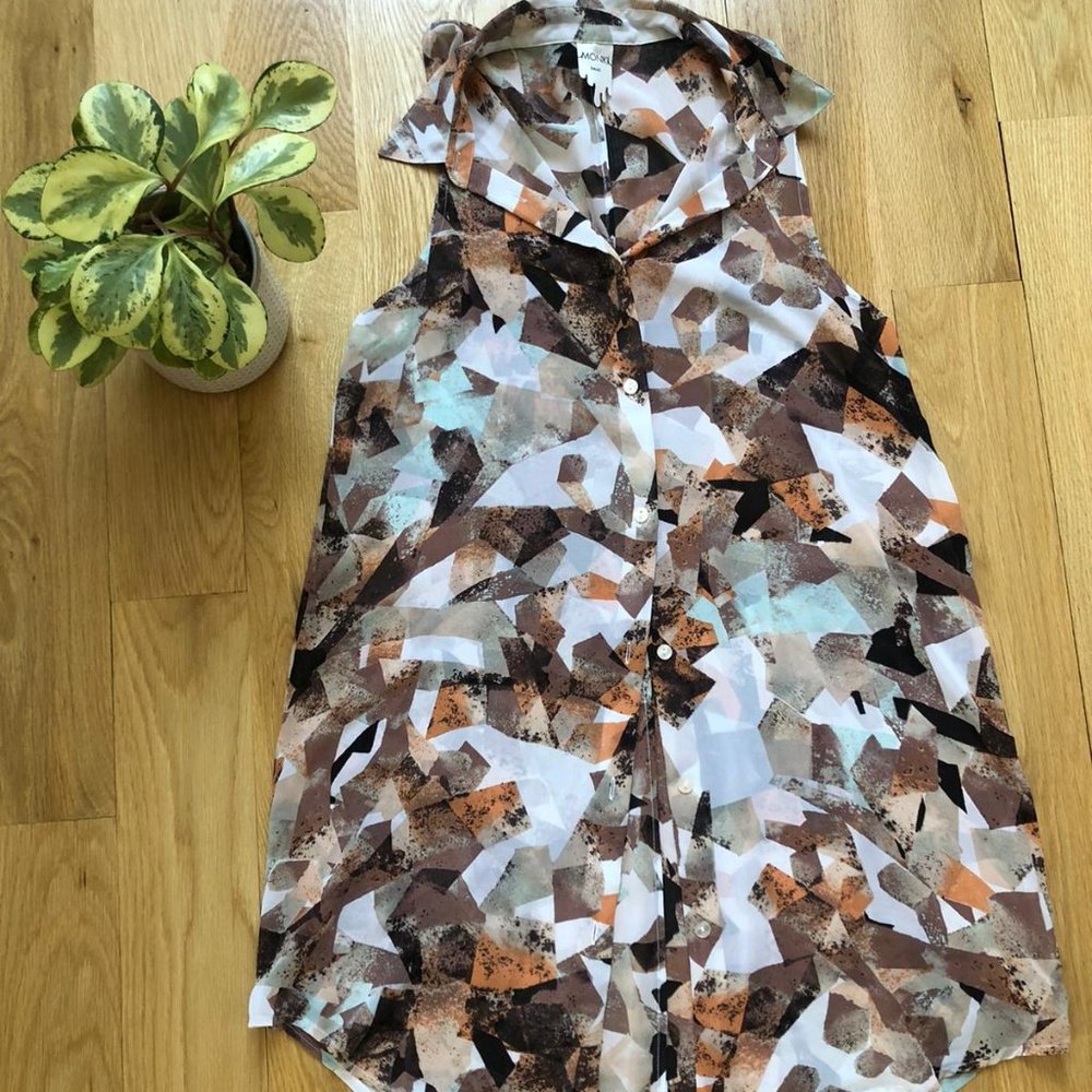 Monki long, semi transparent top / dress